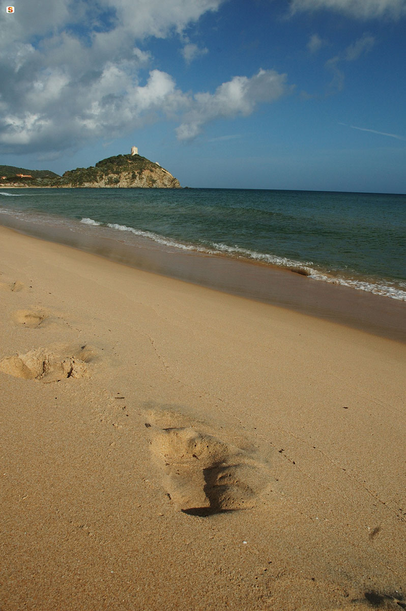 La spiaggia di Sa Colonia a Chia