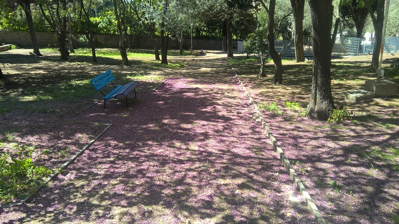 Il parco di Casa Serena di Sassari