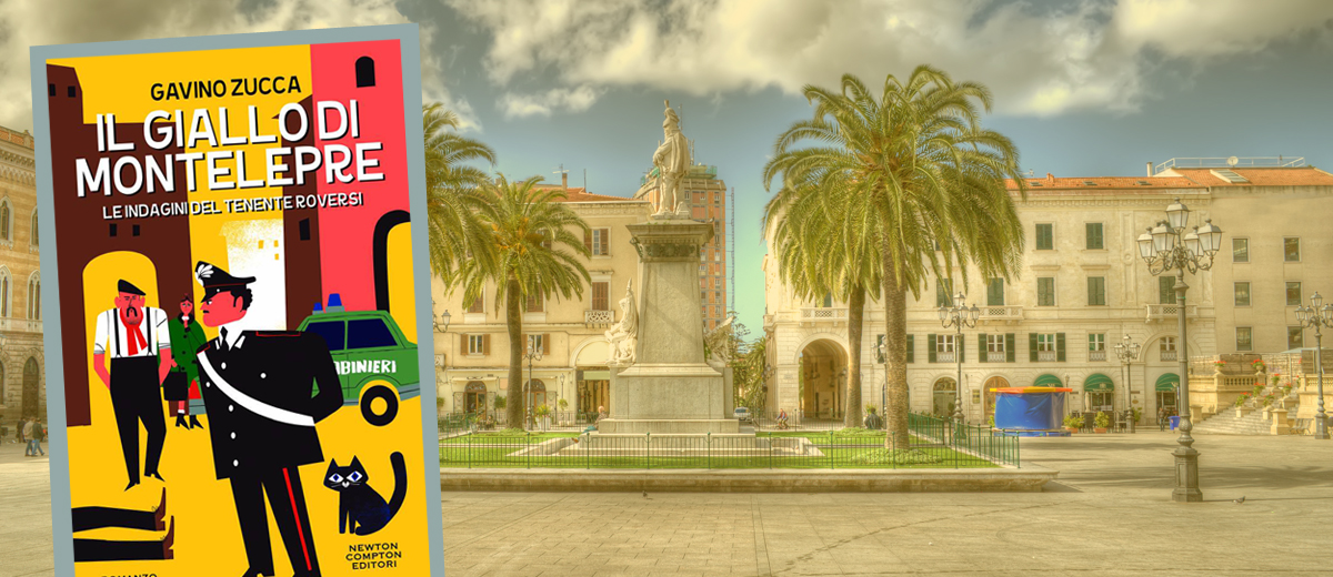 Piazza d'Italia in Sassari, Italy. Heavy processed for hdr tone mapping effect