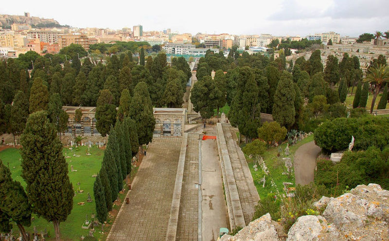 Cagliari, scorcio del Cimitero Monumentale di Bonaria