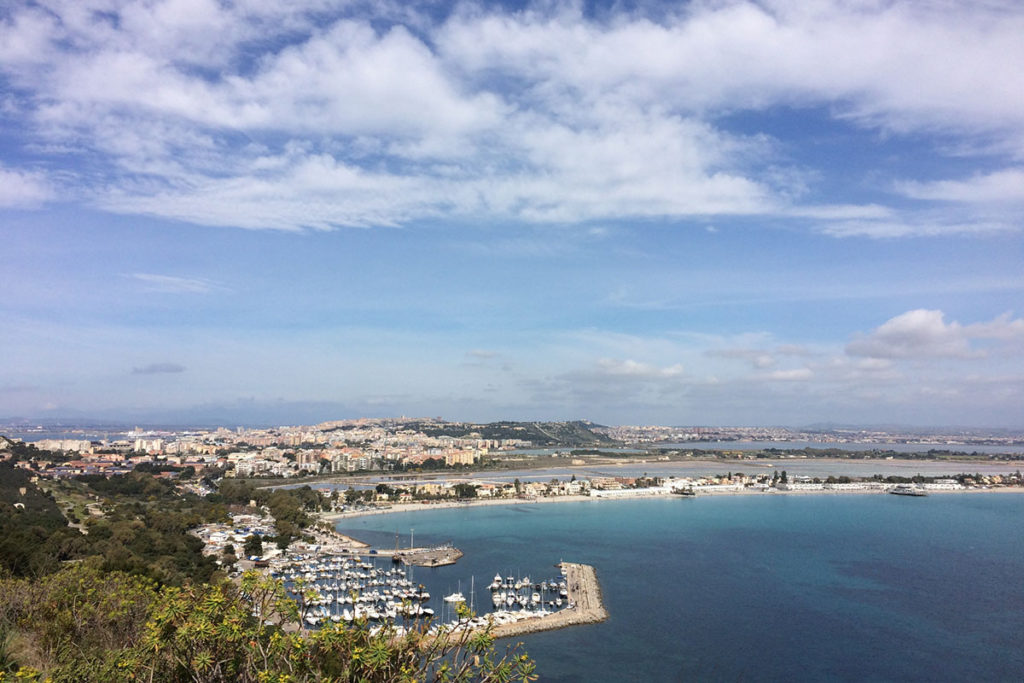 Veduta sul Poetto e su Marina Piccola di Cagliari