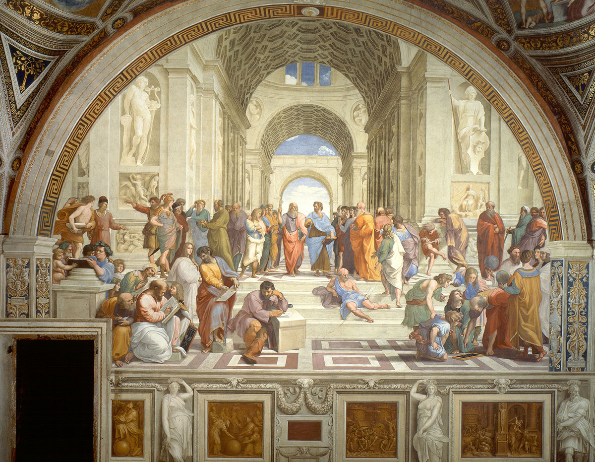 Scuola di Atene. Affresco | Musei Vaticani, Città del Vaticano