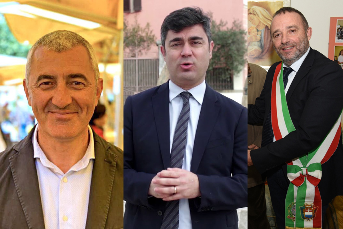 Sindaco di Alghero Mario Conoci, di Nuoro Andrea Soddu e di Oristano Andrea Lutzu