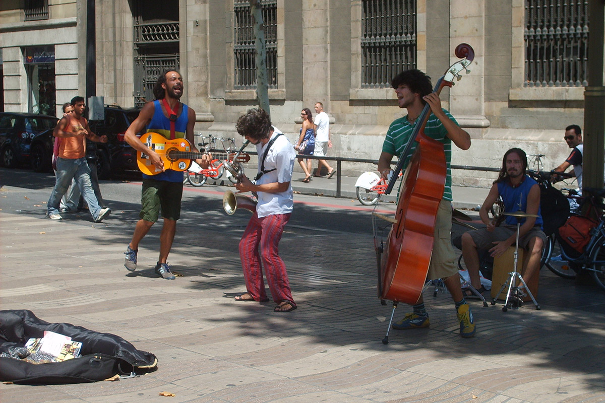 Street artists a Barcelona