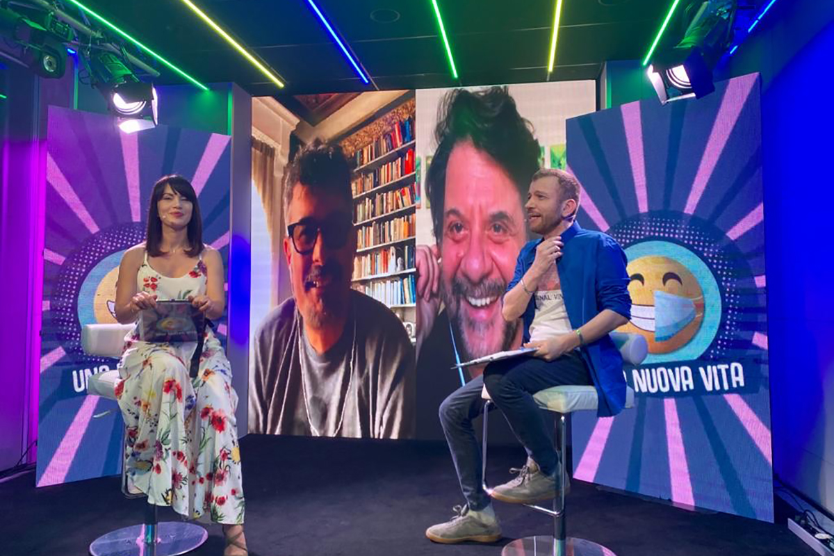 Crisula Stafida e Claudio Guerrini con Paolo Genovese e Lillo