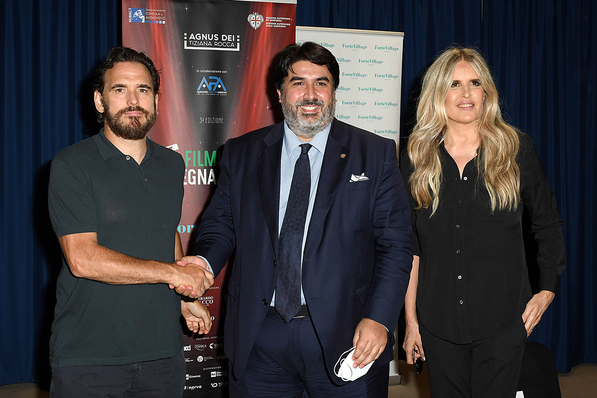 Matt Dillon, il Presidente Christian Solinas e Tiziana Rocca