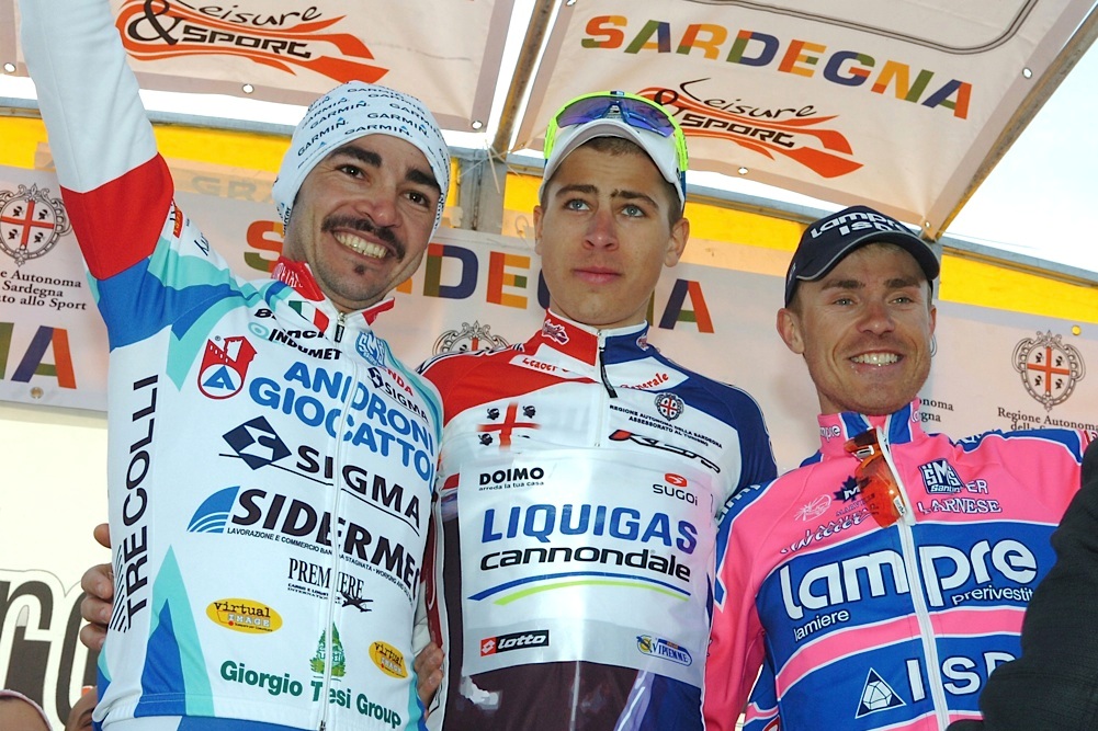 Podio Giro di Sardegna 2011 a Gesturi. Foto Gigi Delneri