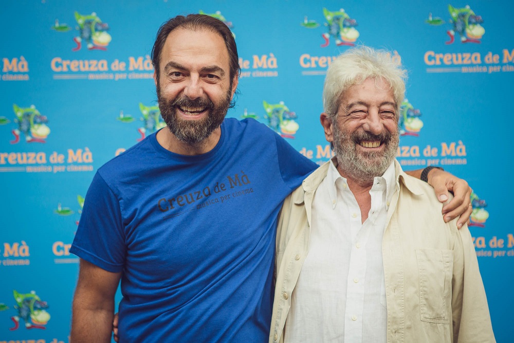 Neri Marcorè e Gianfranco Cabiddu al festival Creuza de Mà 2019. Foto Sara Deidda