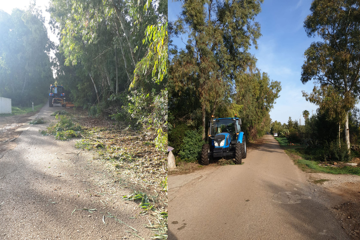 Pulizia delle strade in Località Arenosu