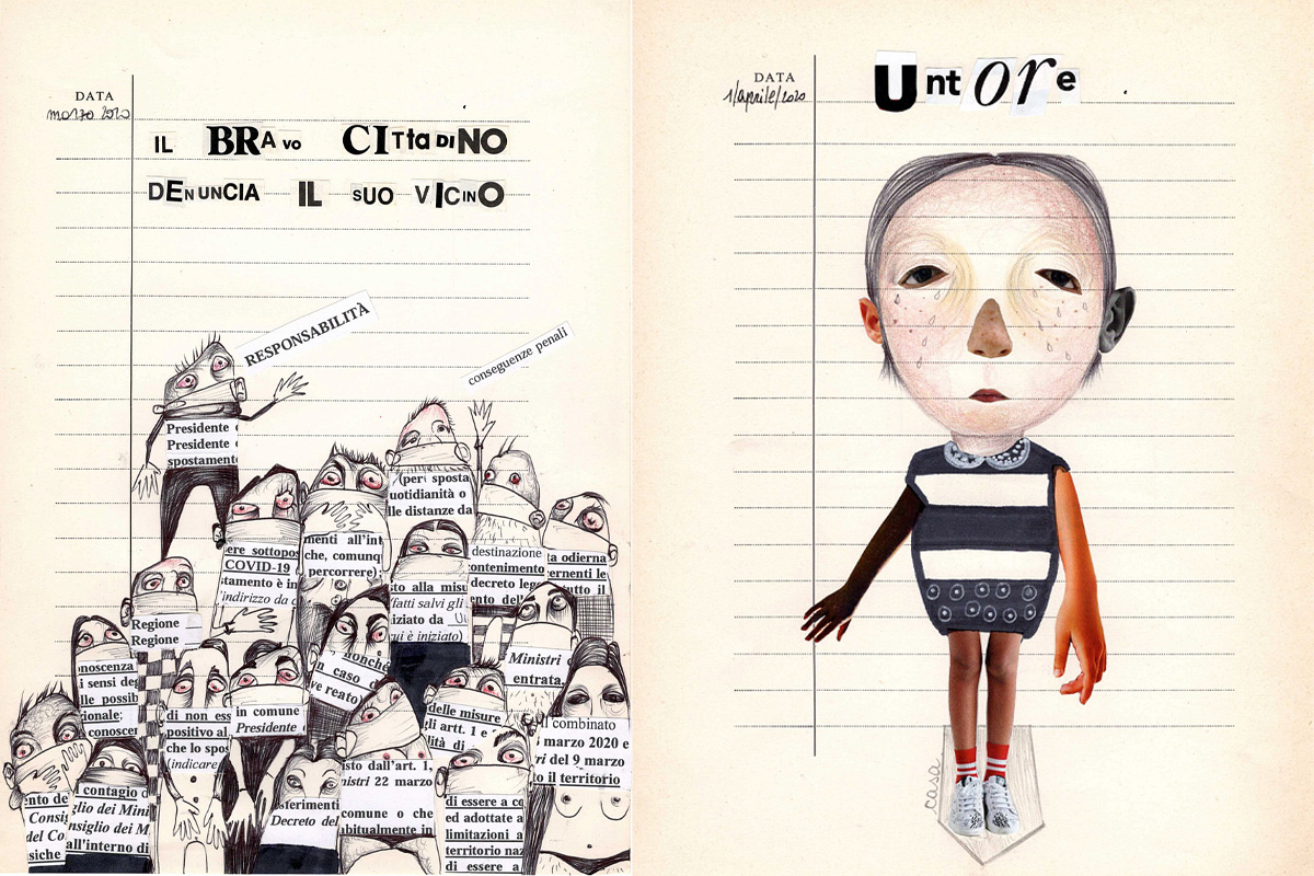 Laura Saddi. Diario di quarantena, tecnica mista (2020)