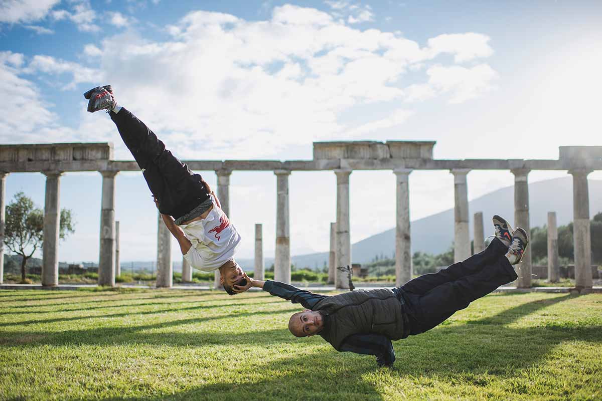 B-Boy Sunni (UK) e Tawfiq (Olanda). Foto Little Shao/Red Bull