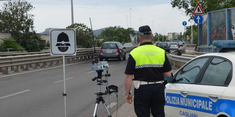 Cagliari, autovelox Polizia Municipale