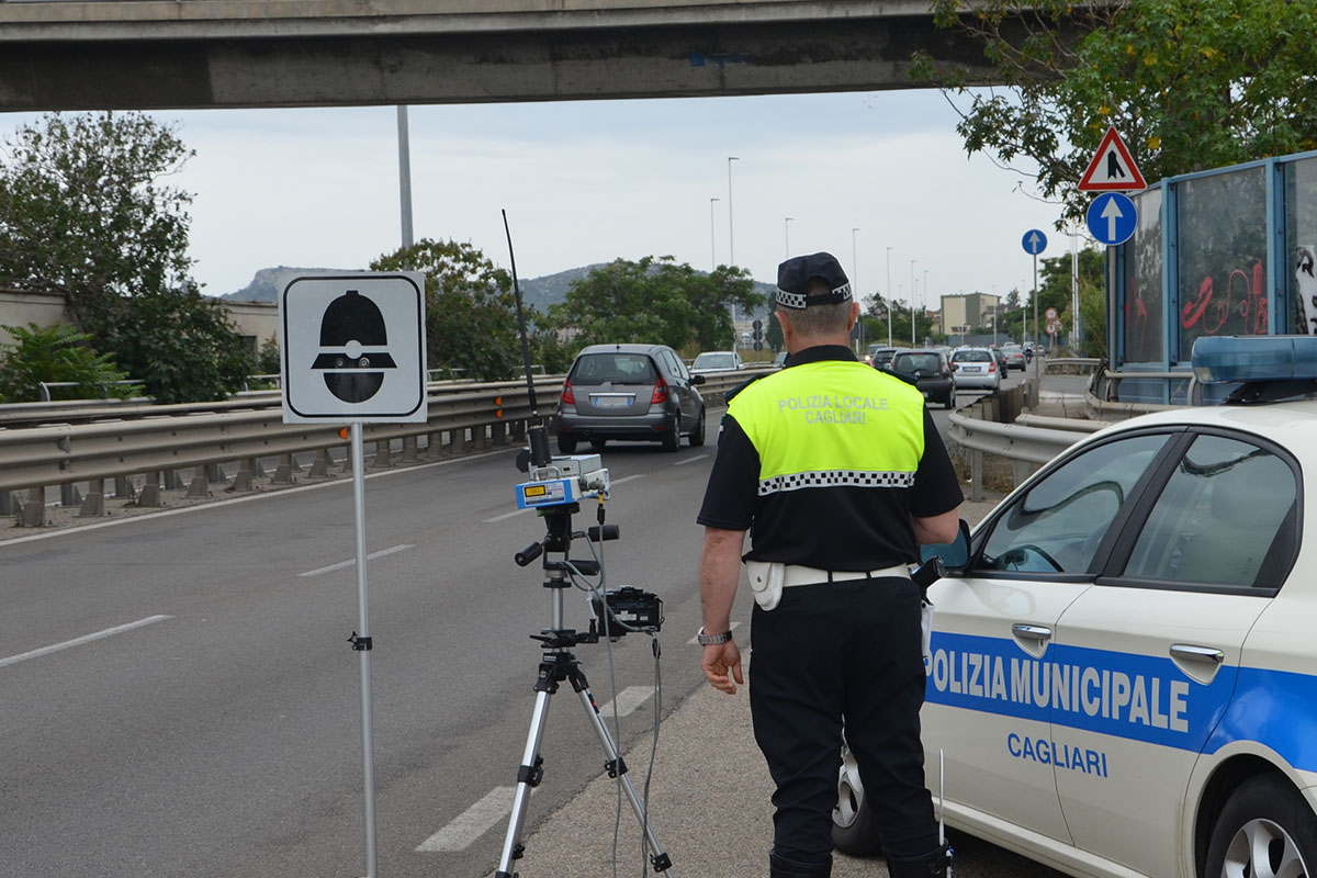 Cagliari, autovelox Polizia Municipale