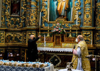 La Candelora del Gremio di San Giuseppe in Cattedrale. Foto Stefano Orrù