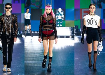 Da sinistra: William Lair, Ughy Gelgotaite e Chiara Veronese. Foto © Dolce & Gabbana