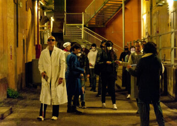 Beppe Martini ex dipendente della Manifattura Tabacchi e interprete de “L'Infermiere” nello spettacolo "Cosa Rimane?”