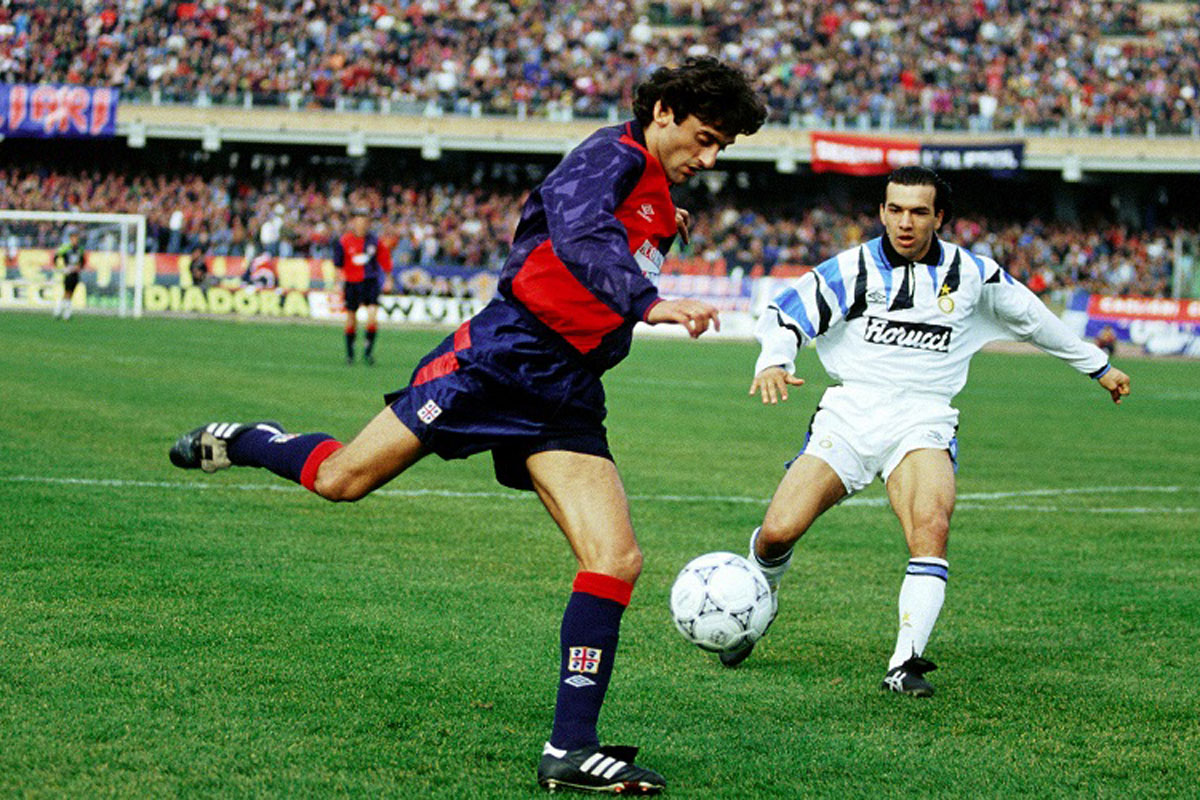 Serie A 1992-93. Cagliari vs Inter, Enzo Francescoli e Rubén Sosa
