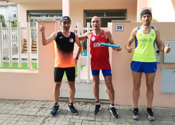 L'arrivo a Oristano di Stefano Fiori, Giuseppe Stara e Stefano Contu