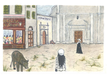 Un'illustrazione del libro realizzata da Francesca Cavazzuti