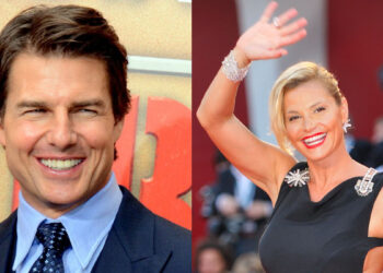 Tom Cruise (? Georges Biard, CC BY-SA 3.0) e Simona Ventura (? Nicolas Genin, CC BY-SA 2.0)