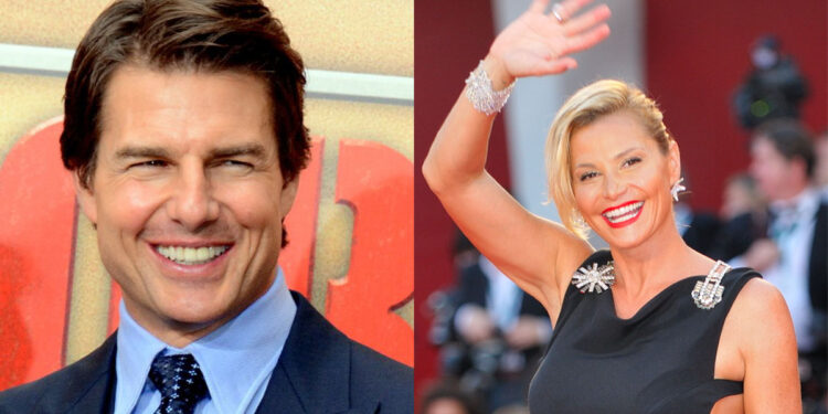 Tom Cruise (? Georges Biard, CC BY-SA 3.0) e Simona Ventura (? Nicolas Genin, CC BY-SA 2.0)