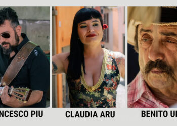 Claudia Aru, con Francesco Piu e Benito Urgu