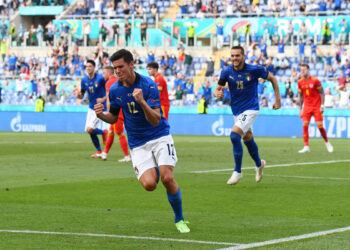 UEFA Euro 2020: Matteo Pessina festeggia dopo aver segnato il primo gol di Italia vs Galles. 📷 Claudio Villa/Getty Images