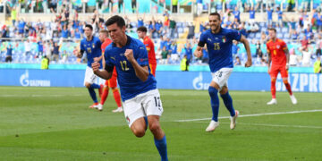 UEFA Euro 2020: Matteo Pessina festeggia dopo aver segnato il primo gol di Italia vs Galles. 📷 Claudio Villa/Getty Images