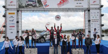 Il podio del Rally d’Italia Sardegna 2021