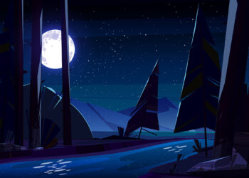 Cielo notturno luna ? upklyak - it.freepik.com