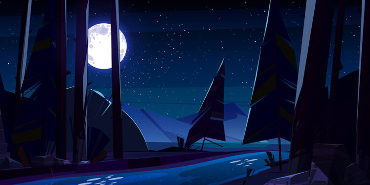 Cielo notturno luna ? upklyak - it.freepik.com