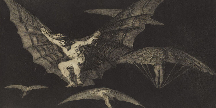 Francisco Goya, “A way of flying”, 1819-1824