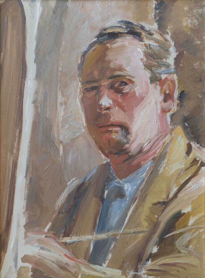 Richard Scheurlen Autoritratto - 1934 olio su tela 59x44