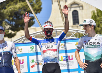 Settimana Ciclistica Italiana 2021. Sep Vanmarcke (BEL - Israel Start-Up Nation) - Diego Ulissi (ITA - UAE Team Emirates) - Giovanni Aleotti (ITA - Bora - Hansgrohe). ? Tommaso Pelagalli/BettiniPhoto©2021