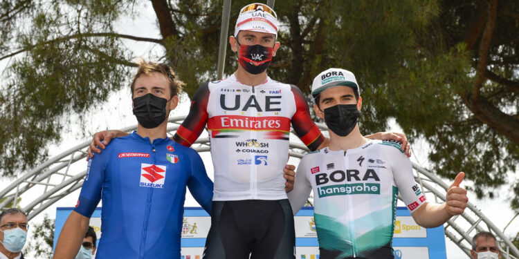 Settimana Ciclistica Italiana 2021: Alberto Bettiol (ITA - EF Education - Nippo) - Diego Ulissi (ITA - UAE Team Emirates) - Giovanni Aleotti (ITA - Bora - Hansgrohe). ? Tommaso Pelagalli/BettiniPhoto©2021