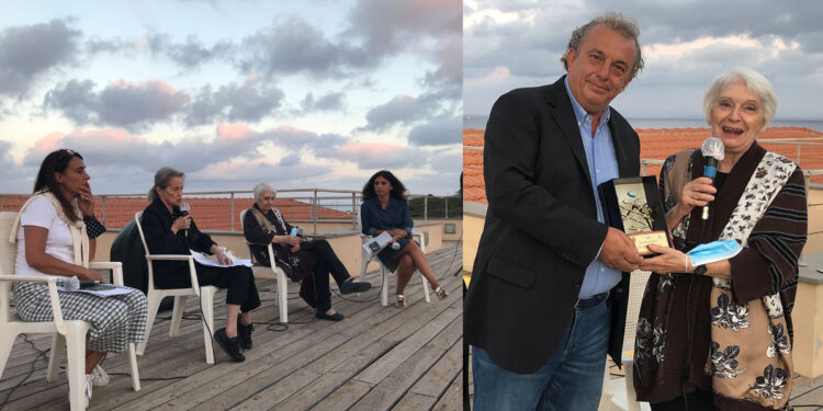 Bianca Pitzorno con Francesca Demontis, Anna Segreti Tilocca e Silvia De Franceschi, e con il sindaco con Antonio Diana