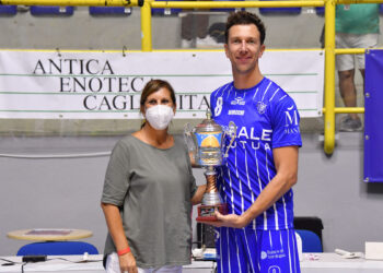Jack Devecchi alla premiazione dell'11° International Basketball Tournament City of Cagliari. 📷 Luigi Canu