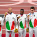 Lorenzo Patta, Marcell Jacobs, Eseosa Fostine Desalu e Filippo Tortu. ? FB Italia Team