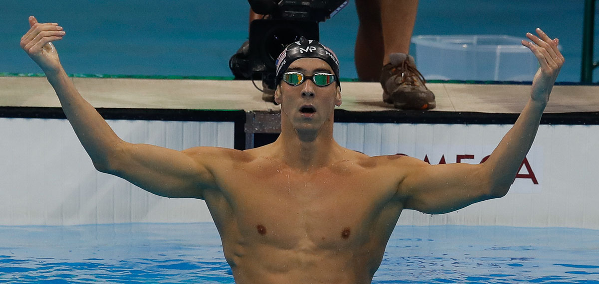 Michael Phelps alle Olimpiadi di Rio de Janeiro 📷 Fernando Frazão/Agência Brasil, CC BY 3.0 BR 