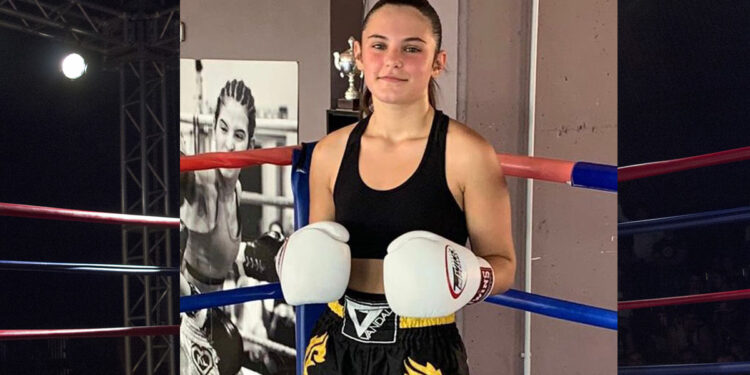 Elisabetta Scanu, giovane atleta del Tarantini Fight club di Sassari