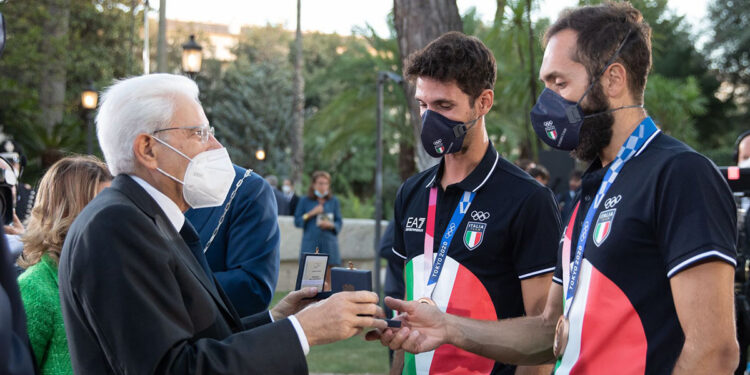 Stefano Oppo e Pietro Ruta, bronzo a Tokyo, ricevono da Mattarella la medaglia d’argento. ? Francesco Ammendola