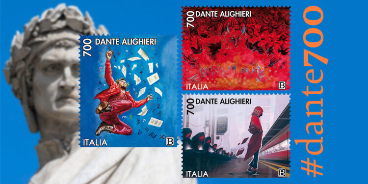 “700 Dante Alighieri”, emessi tre francobolli per i 700 anni dalla scomparsa del Sommo Poeta