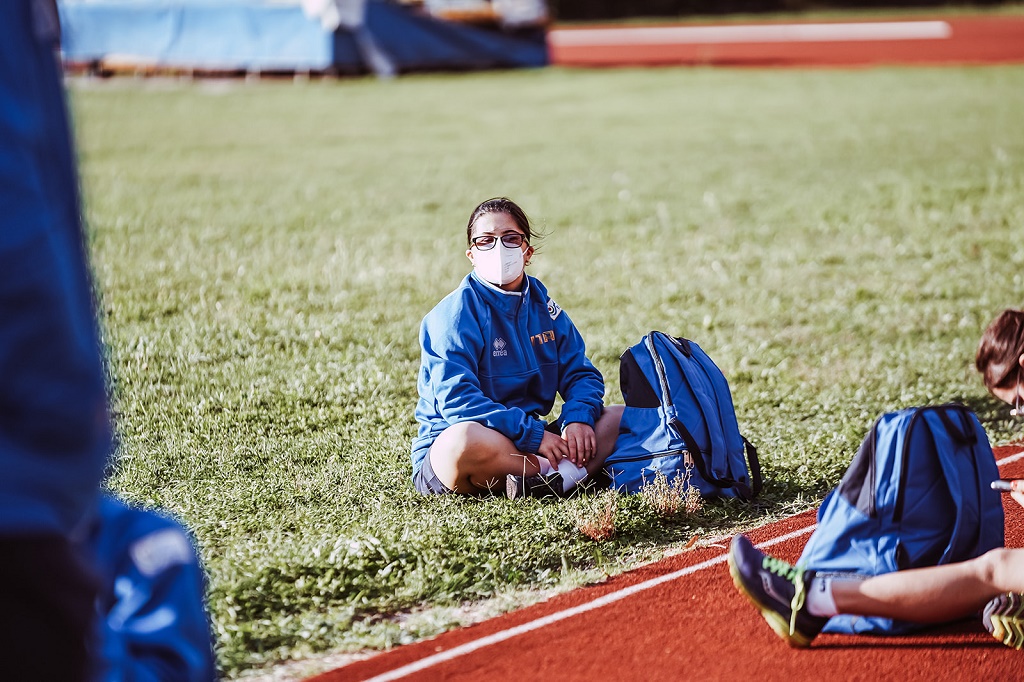 Chiara Statzu attende il suo turno nello stadio di Ferrara