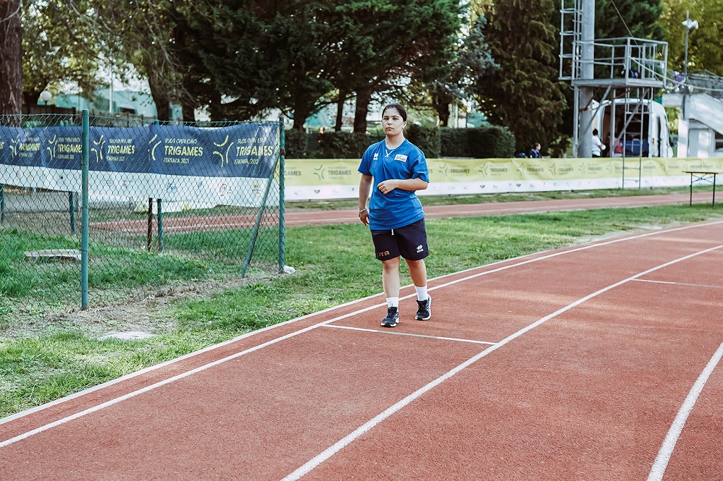 Chiara Statzu concentrata prima della partenza