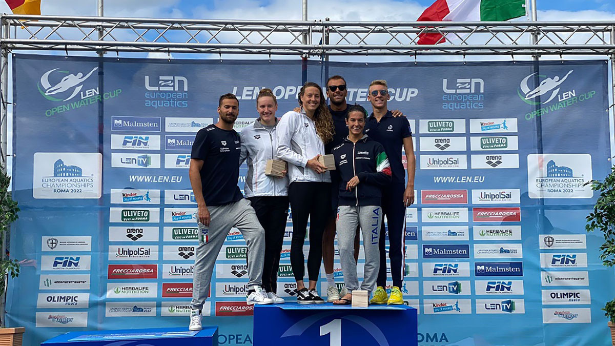 Coppa Europa LEN di nuoto in acque libere 2021 podio