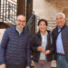 Paolo Truzzu con Giuseppe e Rita i primi visitatori della Torre