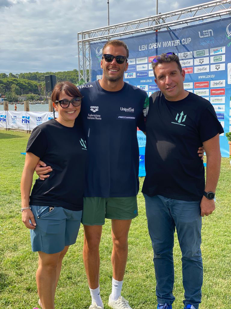 da sx Silvia Fioravanti, Greg Paltrinieri e Danilo Russu