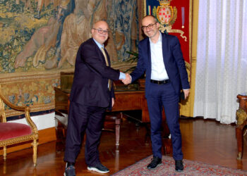 Il direttore ADM Roberto Chiara e il sindaco Paolo Truzzu