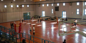 La palestra della Scuola Media n° 12 di Sassari