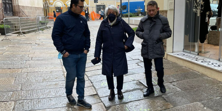 Alghero sopralluogo lavori Centro Storico